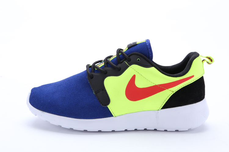 nike rosherun hyp prs qs bleu chaussures noir jaune (3)